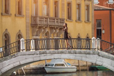 Seyahat turizm kadın Venedik, İtalya.