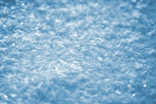 Branca de neve textura da superfície — Fotografia de Stock