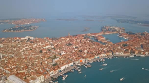 Flygfoto över Venedig Italien — Stockvideo