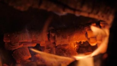 Şenlik ateşinde doğa arka plan yakından gece