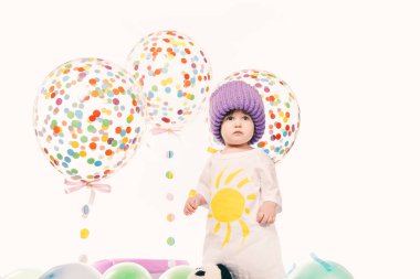 Küçük çocuğu doğum günü süsleri