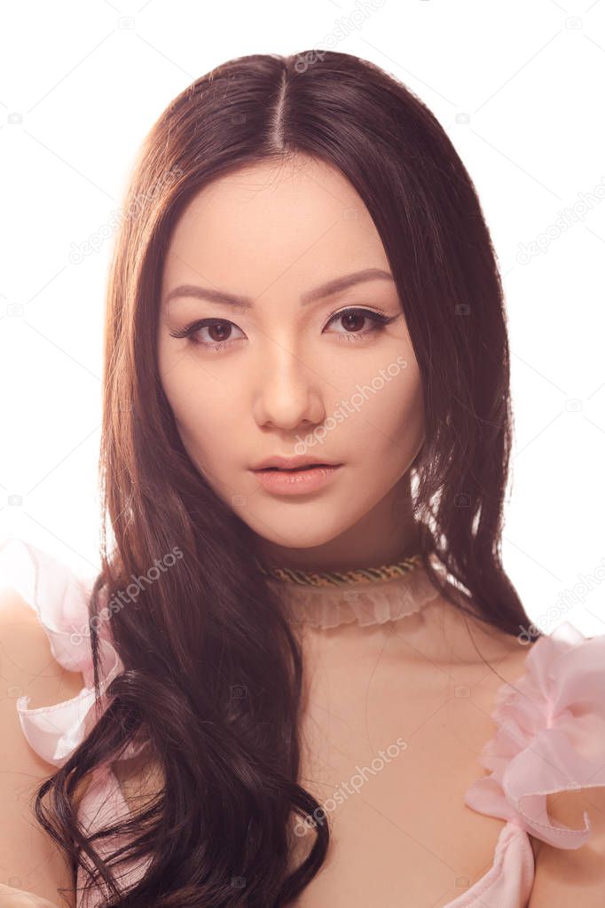 Studio fashion shot of Asian woman