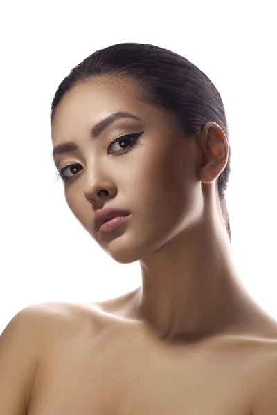Asian Woman Beauty Face Closeup Portrait — Stock Photo, Image