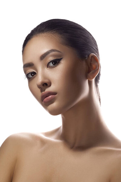 Asian Woman Beauty Face Closeup Portrait