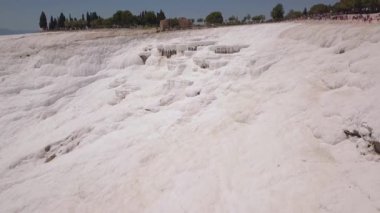 Pamukkale Travertines 'in Hava Görüntüsü, Türkiye