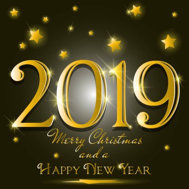 Altın metin tasarımı ile yeni yıl arka plan