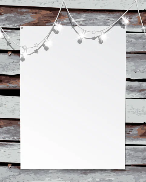 Αφίσα Λευκό Φόντο Φως Κάνουν Καλό Και Στην Στον Ξύλινο — Διανυσματικό Αρχείο