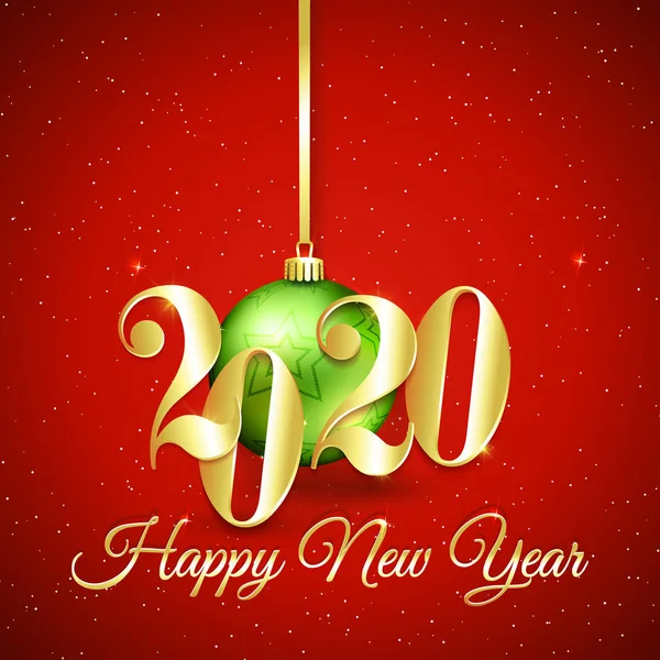 2013 년 12 월 30 일에 확인 함 . Happy New Year background with Christmas bauble — 스톡 벡터