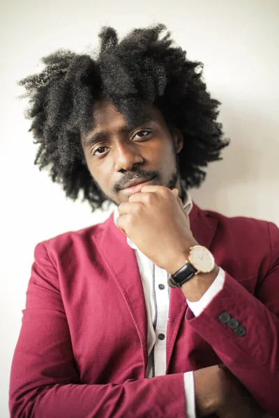 Portrait Homme Afro — Photo