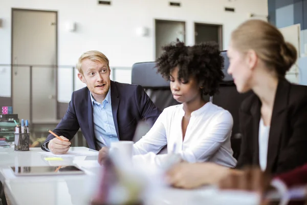 Colleagues Work Togheter Office — Stock Photo, Image