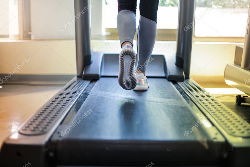 woman running in the gym 