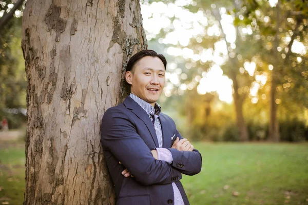 Asian Businessman Smiling Portrait — Stock Photo, Image