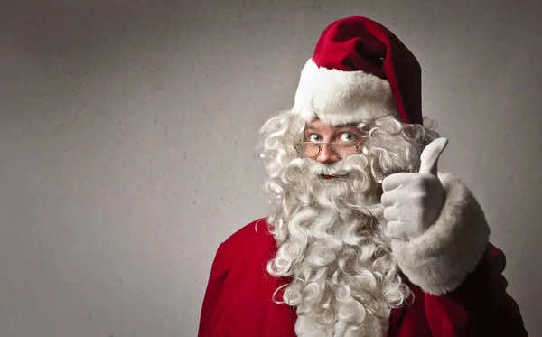 Santa Claus Con Pulgar Hacia Arriba — Foto de Stock