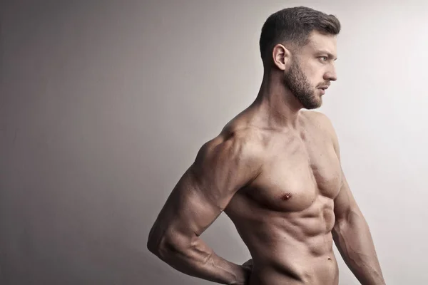 Muscled Man Wall — Stock Photo, Image