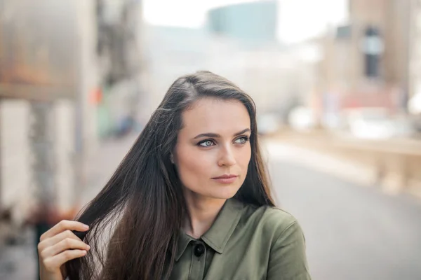 Retrato Uma Menina Bonita — Fotografia de Stock