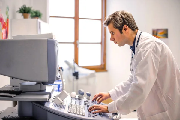 Verpleegkundige Werk Laptop — Stockfoto