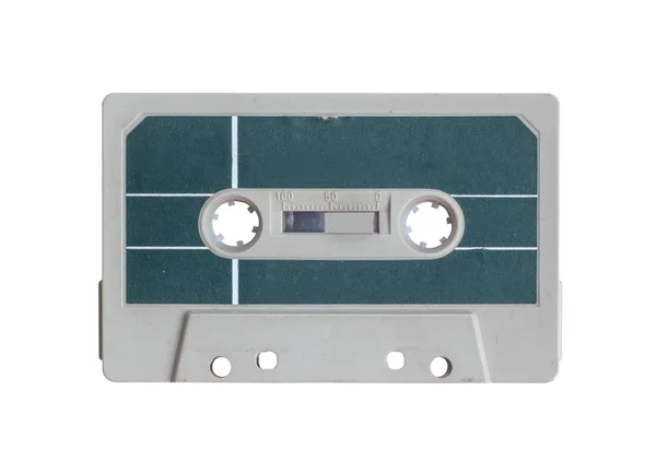 Geïsoleerde Grungy Retro Oude Kunststof Cassette Tape — Stockfoto