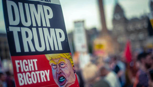 LONDON, UK - JULY 13, 2018: Detail Of An Anti Donald Trump Placard At The Dump Trump Rally In London