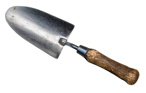 Isolated Small Grungy Garden Trowel White Background — Stock Photo, Image