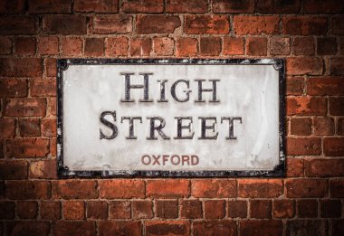 Oxford High Street, İngiltere, İngiltere'de bir işaret