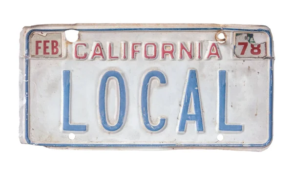 カリフォルニア州ローカルナンバープレート — ストック写真