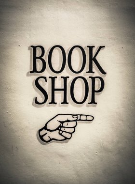 Vintage Kitap Dükkanı İşareti