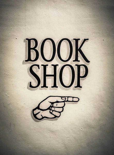 Vintage Book Shop znak — Zdjęcie stockowe