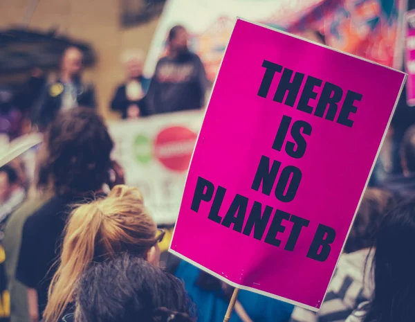 Cambio climático Señal de marzo — Foto de Stock