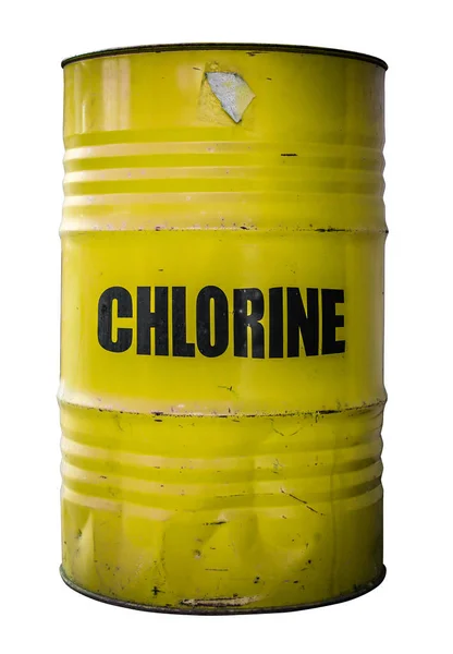 黄色的氯桶 — 图库照片