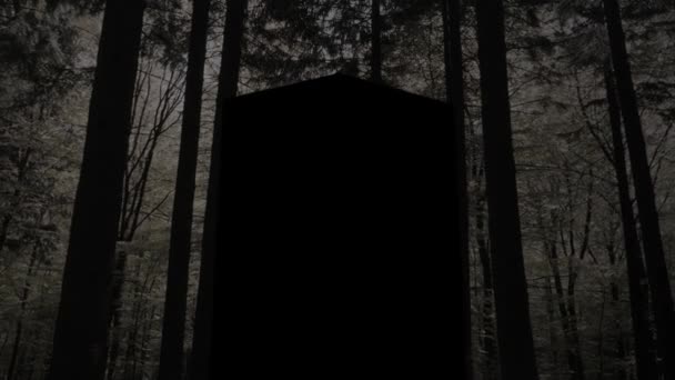 Gravestone Assustador Floresta Para Halloween — Vídeo de Stock