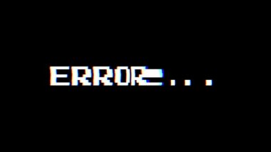 Arızalı 8 bitlik eski bir video oyununun Hata Ekranı
