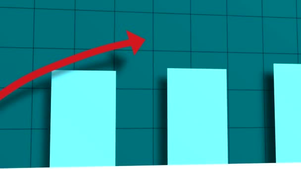 Graphique Affaires Animé Montrant Croissance Financière Bourse — Video