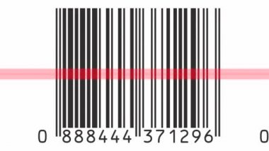 Kırmızı Lazer Işını 'nın Döngüsü Hızla Taranıyor Barkodlar