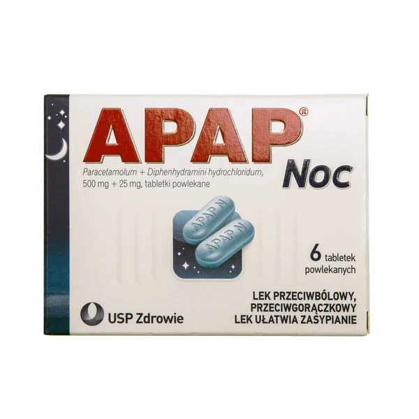 Swindon May 2018 Packet Apap Night Analgesic Antipyretic Which Combines — Stock Photo, Image