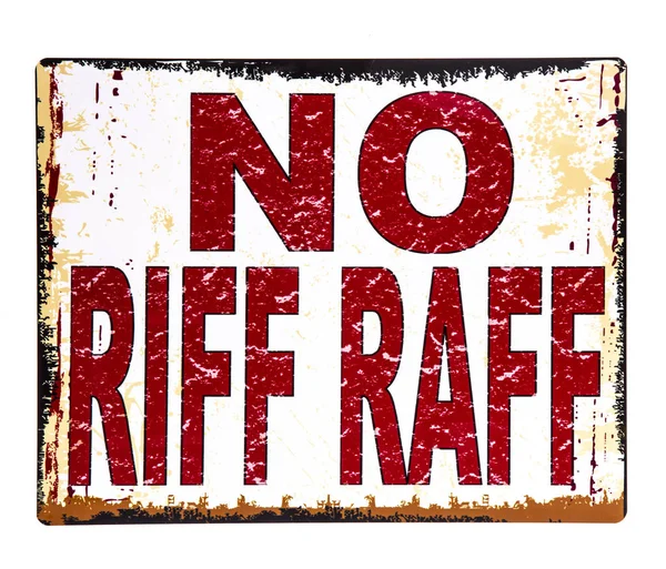 Swindon May 2018 Riff Raff Sign White Background — Stock Photo, Image