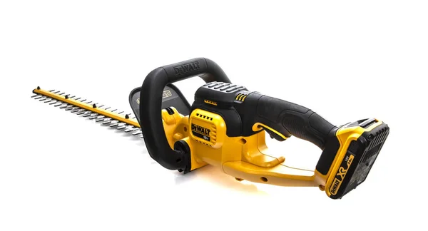 Swindon July 2018 Dewalt Cordless Hedge Trimmer White Background — Stock Photo, Image