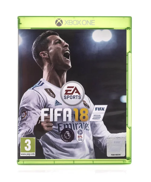 Swindon Сентября 2019 Fifa 2018 Sports Консоли Xbox One — стоковое фото