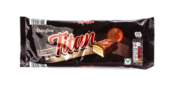 Swindon Reino Unido Octubre 2018 Paquete Seis Barras Chocolate Titan —  Fotos de Stock