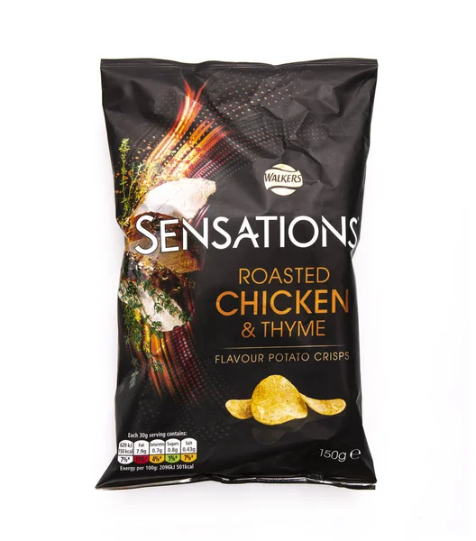Swindon November 2018 Packet Walkers Sensation Roasted Chicken Thyme Flavored — Stock Photo, Image