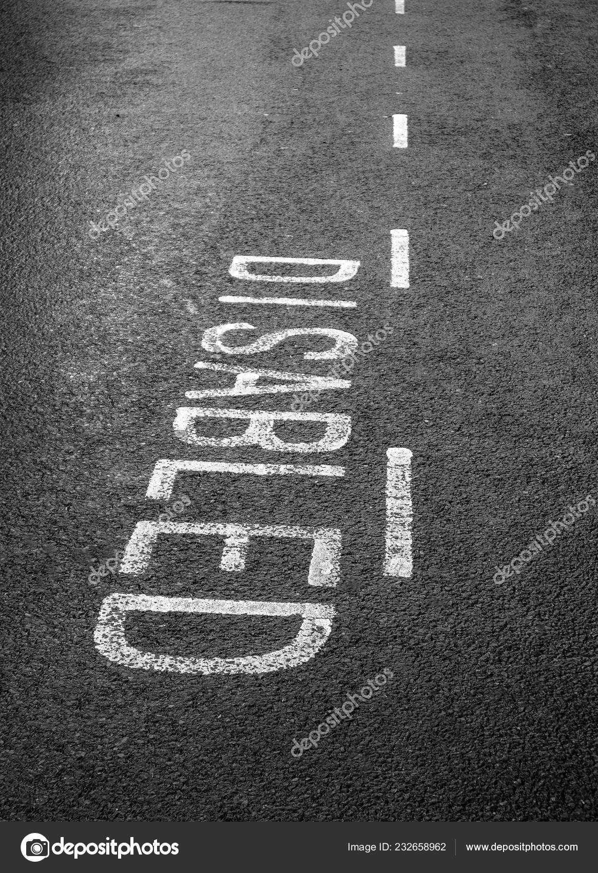 Disabled Parking Bay Markings Tarmac Road Stock Photo by ©urbanbuzz