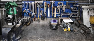 Swindon, İngiltere - 21 Aralık 2018: Kaynakçı Workbench araçları ürün yelpazesine