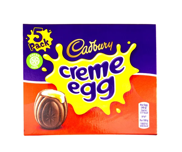 Swindon Reino Unido Enero 2019 Paquetes Huevos Crema Cadbury Aislados —  Fotos de Stock