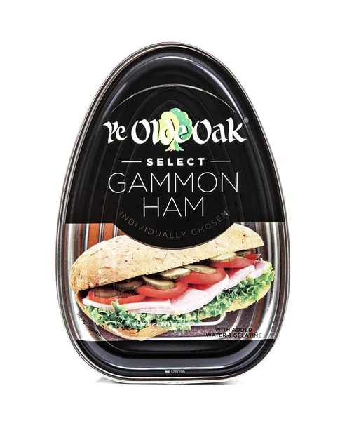 Swindon January 2019 Tin Olde Oak Select Gammon Ham White — Stock Photo, Image