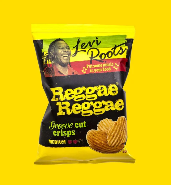 Swindon March 2019 Levi Roots Reggae Reggae Groove Cut Crisps — Stock Photo, Image