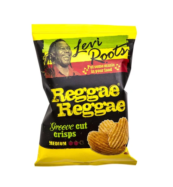 Swindon March 2019 Levi Roots Reggae Reggae Groove Cut Crisps — Stock Photo, Image