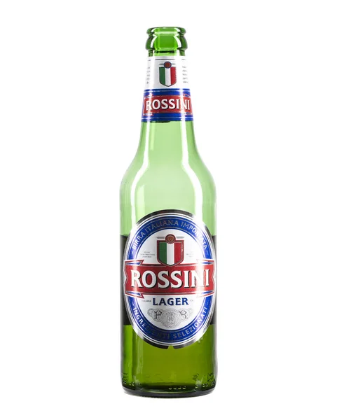 Swindon Storbritannien April 2019 Halv Full Flaska Rossini Lager Vit — Stockfoto