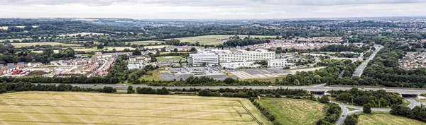 Swindon Uk - 21 Temmuz 2019: Swindon'daki Nev (Kuzey Doğu Köyleri) için yeni gelişmelerin havadan görünümü,