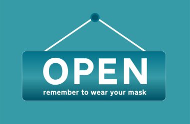 Açık vektör işareti Maskeni takmayı unutma