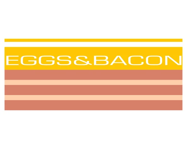 Oeufs Bacon Vectoriel Graphique Sur Fond Blanc — Image vectorielle