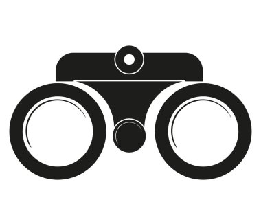 Beyaz arkaplanda bir çift dürbünün vektör çizimi